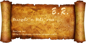 Buzgán Rózsa névjegykártya
